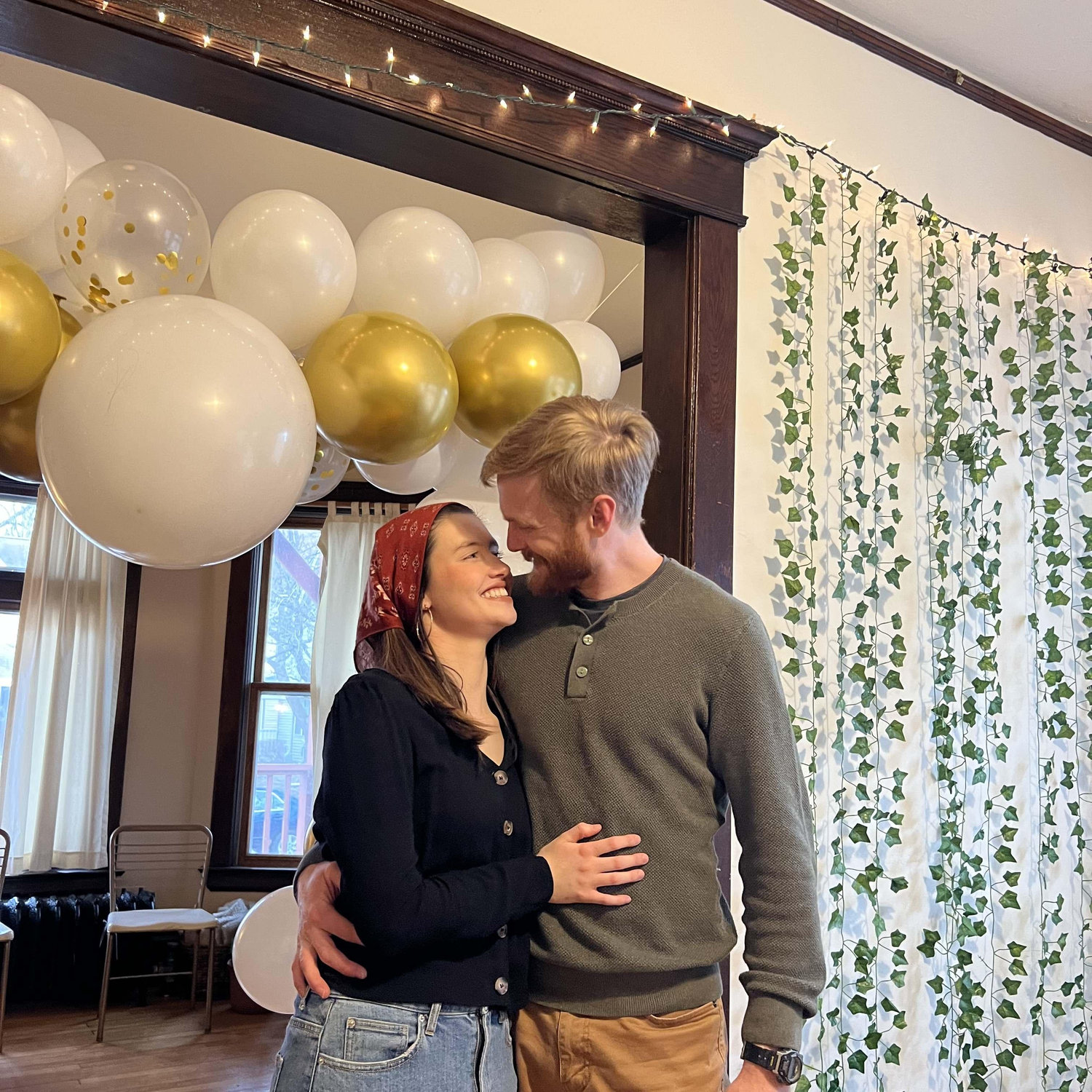 At our engagement party!