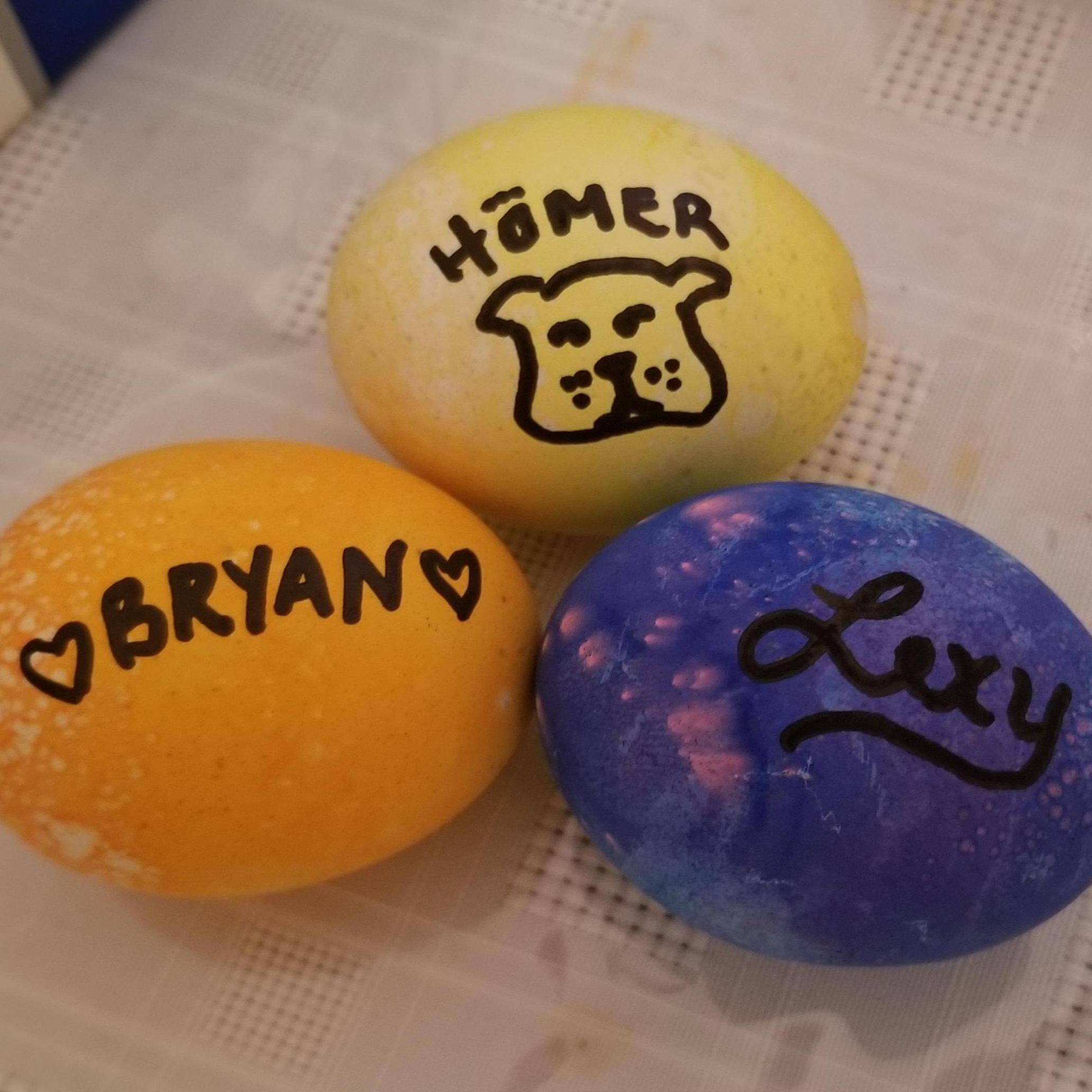 Easter games. Our little family.