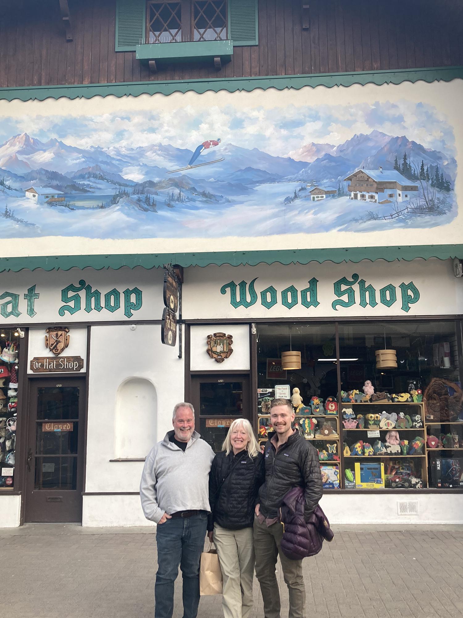 Conrad and parents in Leavenworth, WA in 2022