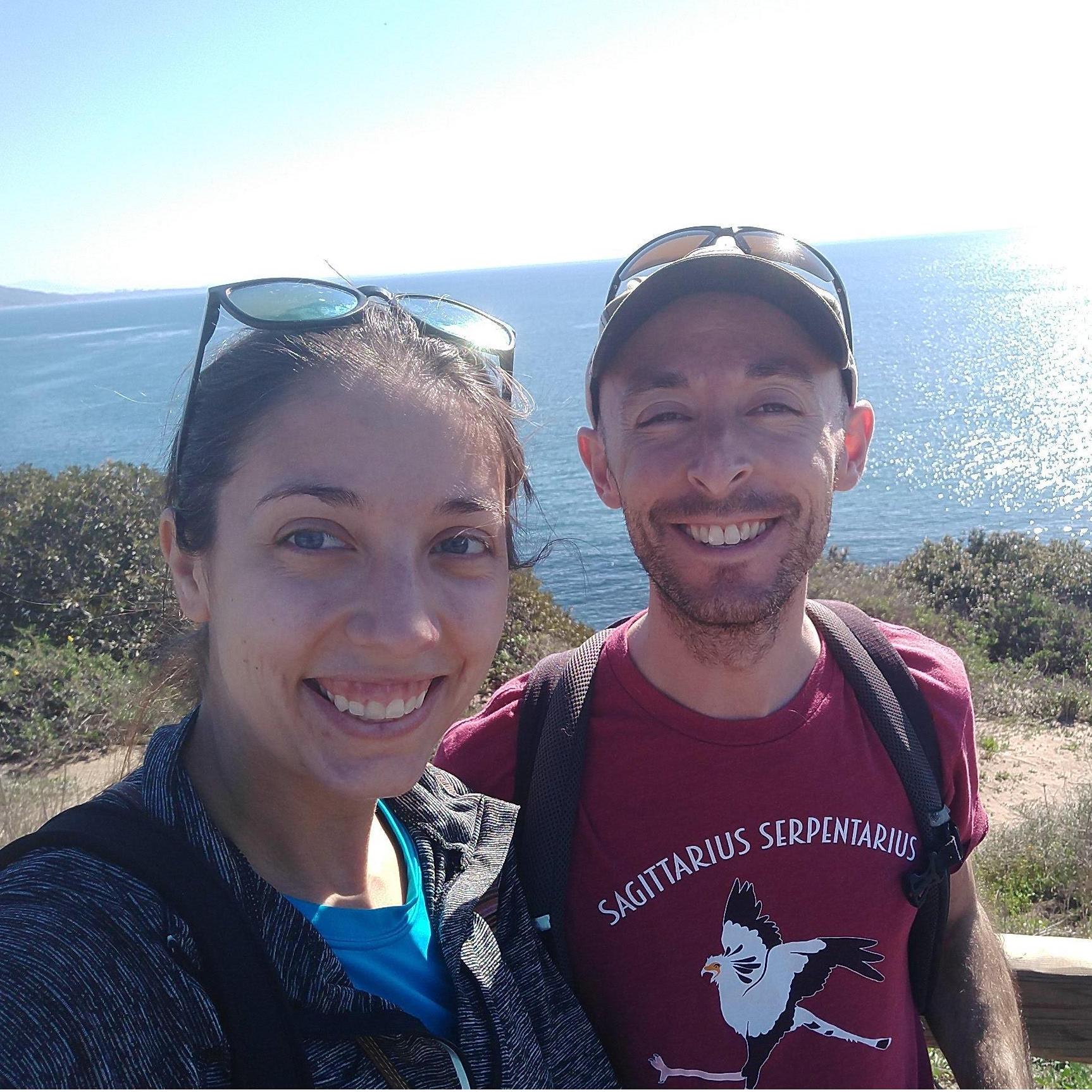 Hiking together along the California coast