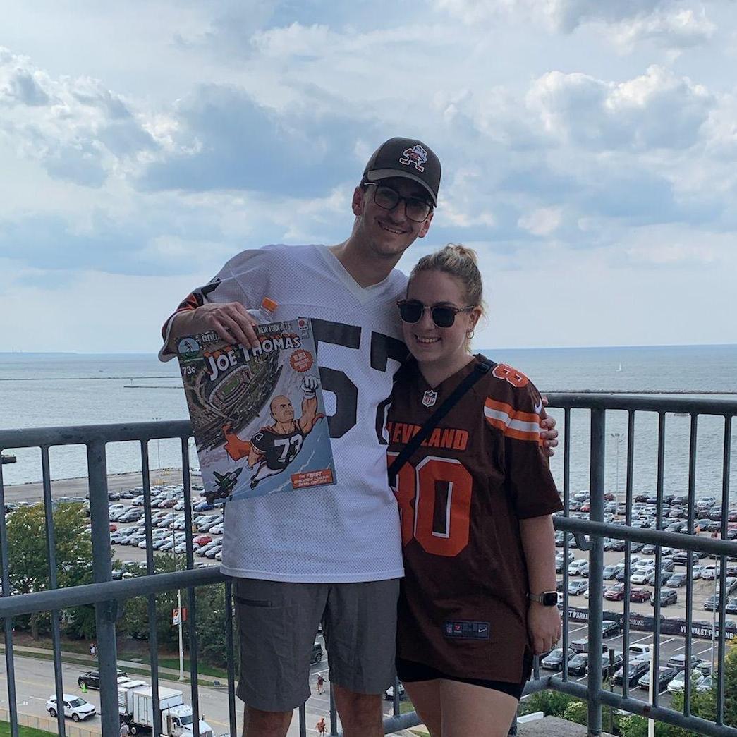 From their first meeting, Matthew made it clear that not being a Cleveland sports fan was a dealbreaker. That means, in 7 years, they have more than a few Guardians/Browns/Cavs games under their belt.
