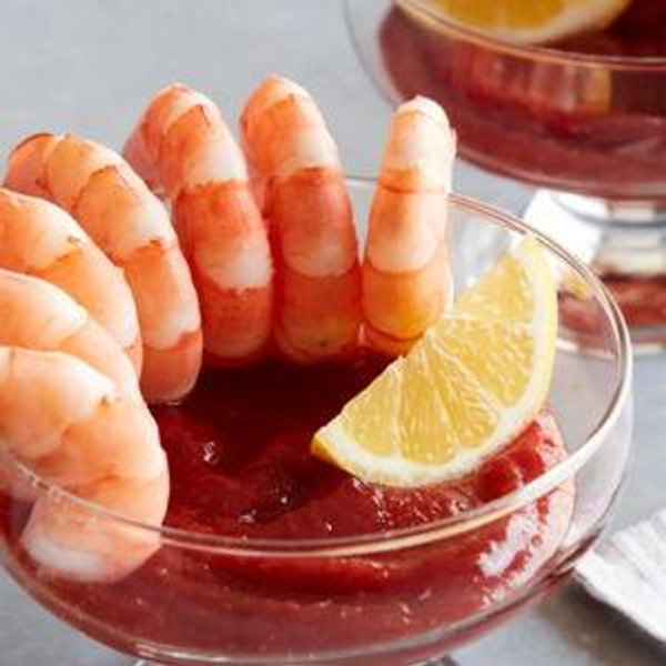Shrimp cocktail every day for Macey