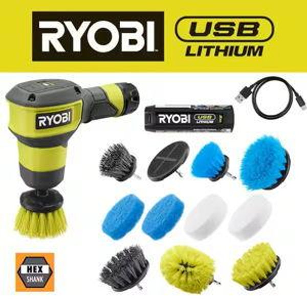 Ryobi Power Drill Scrubber Set