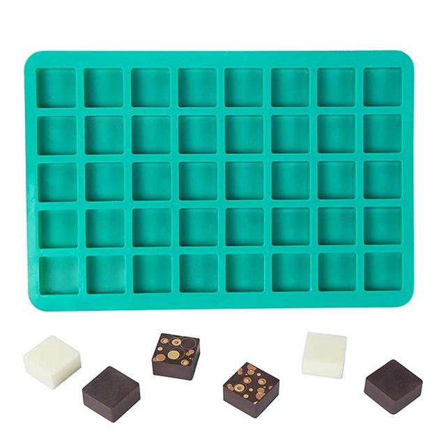 Webake Candy Molds Silicone Chocolate Molds 40-Cavity Square Baking Molds for Homemade Caramel, Hard Candy, Truffle Chocolate, Keto Fat Bombs, Gummy, Jello, Peanut Butter Fudge