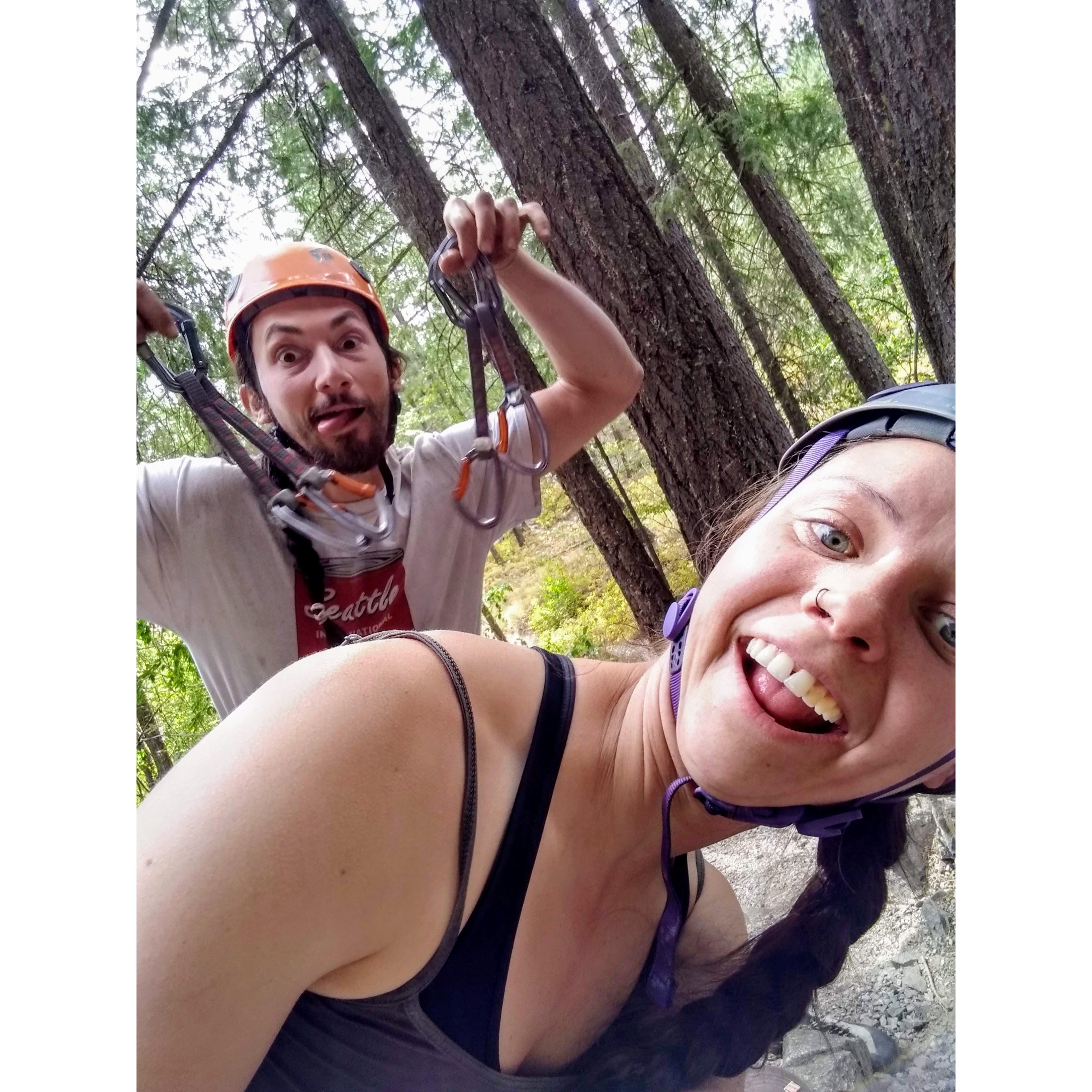 Getting ready to climb some rocks