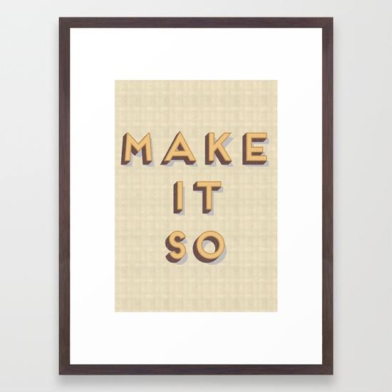 Star Trek - Make it so Typography Print