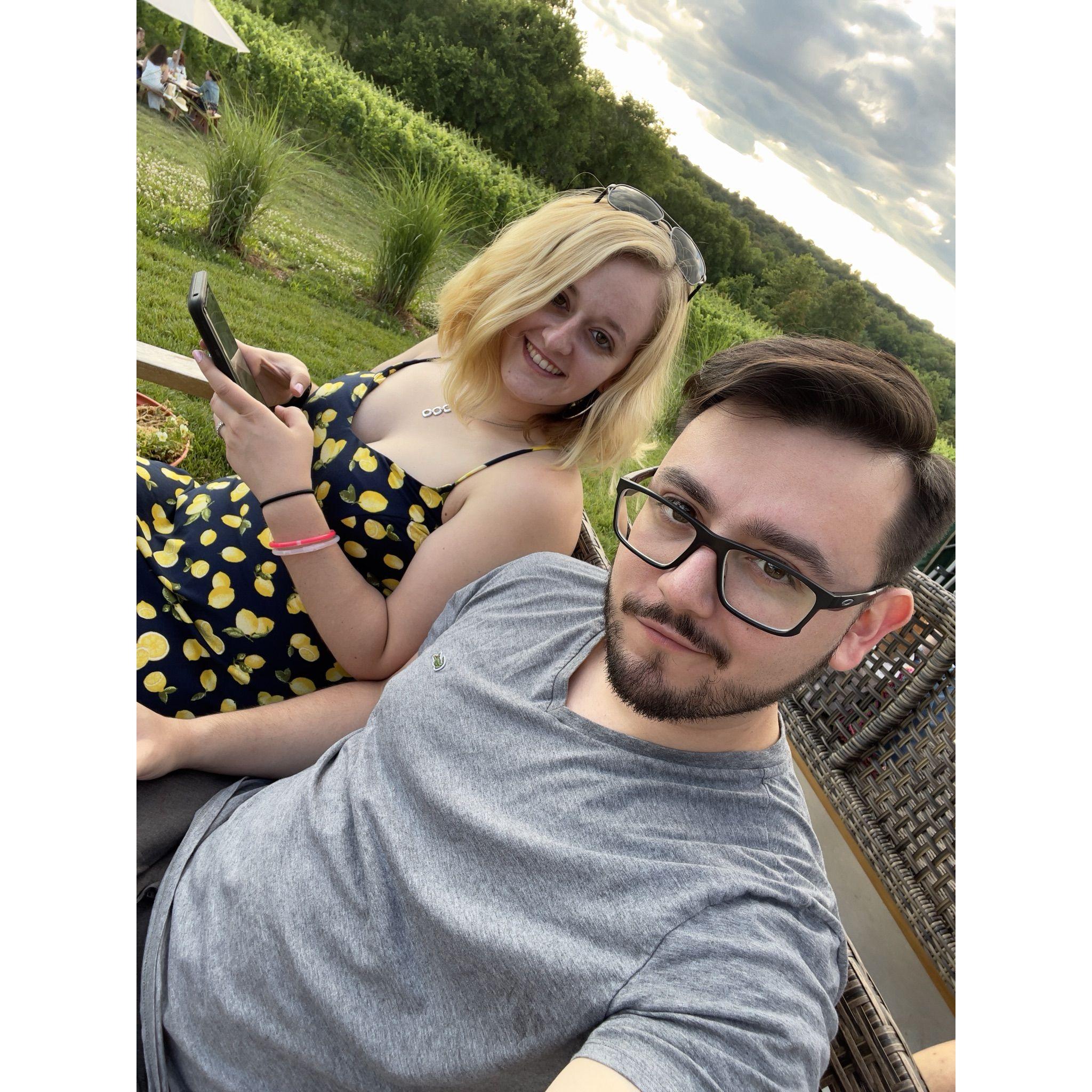 Wind Ridge Winery with Celeste, John, and Max!