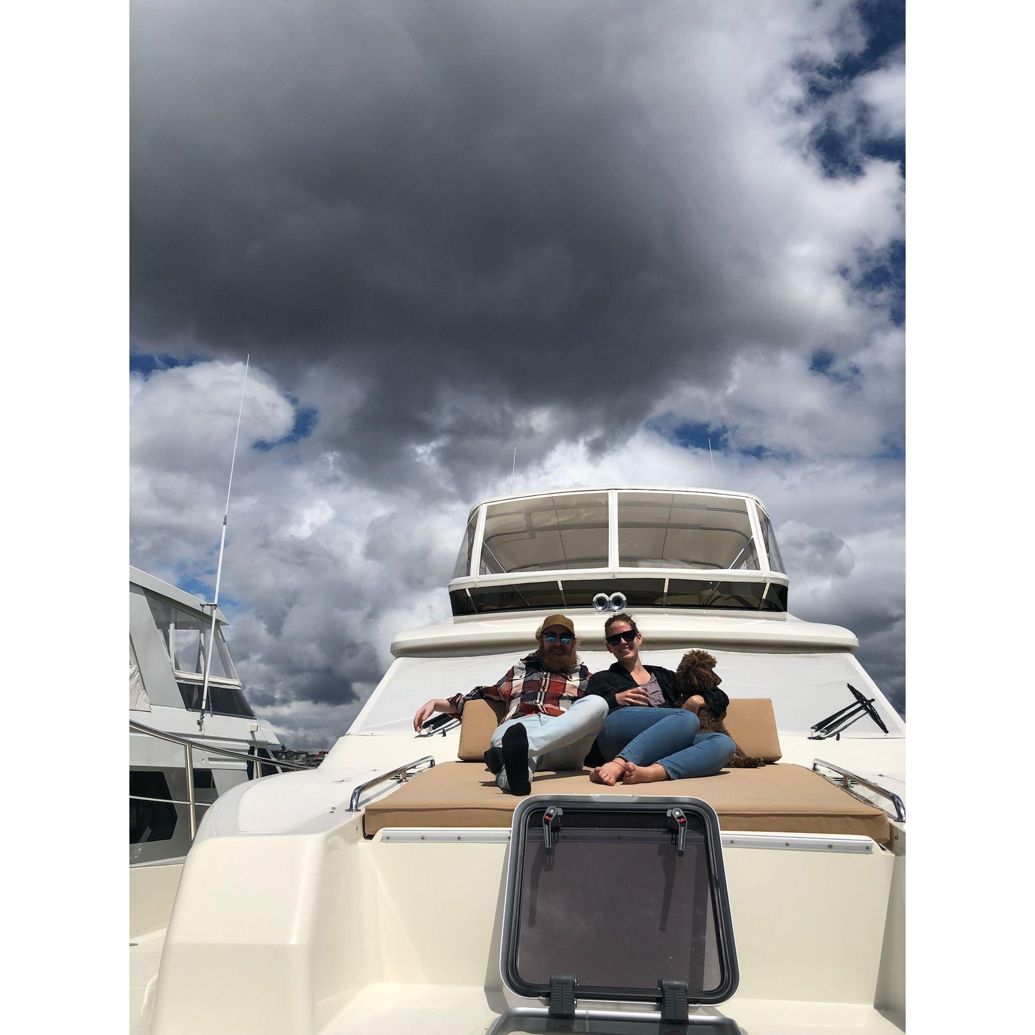 Oh, you know, just casually on The Yacht. Again, love you forever LucyDog, even though you clearly thought Stephen was mid.