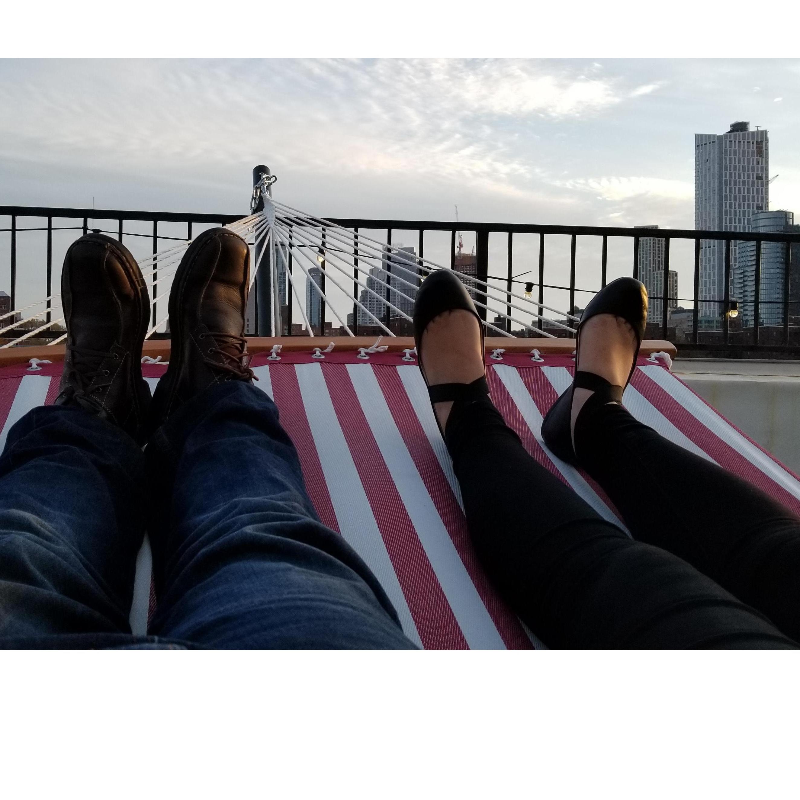 We still take time to kick back and enjoy the scenery.