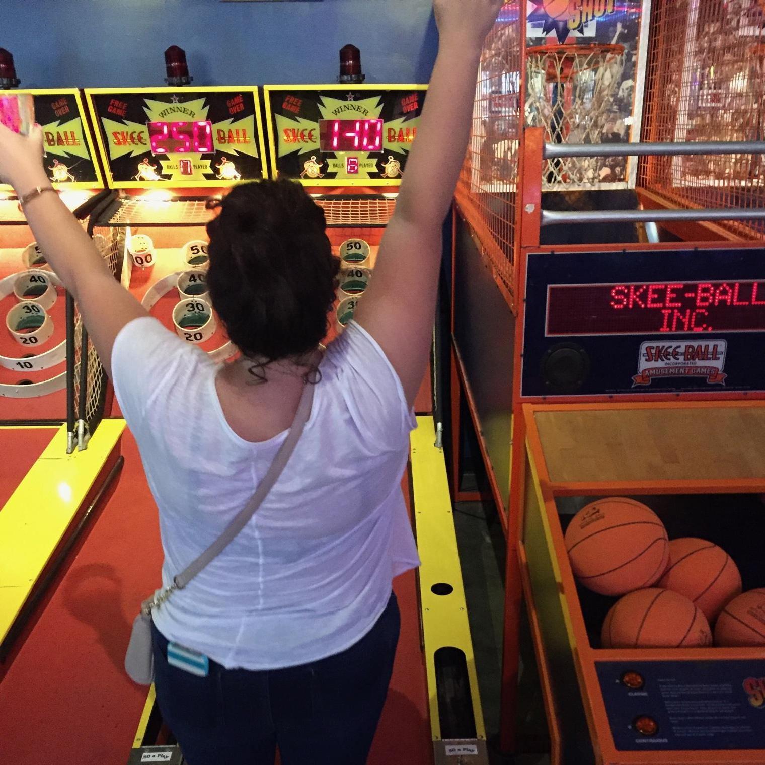 Megan is a skee-ball champion.
Coin-Op Arcade Bar, San Diego. August 2017
