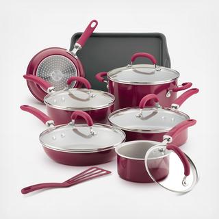 Create Delicious 13-Piece Aluminum Nonstick Cookware Set