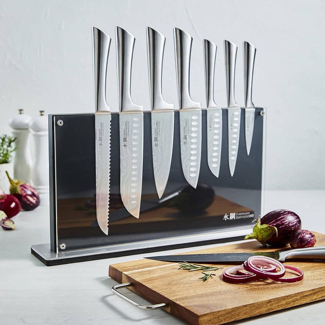 Cuisine::pro® Damashiro® Bodo Knife Block with Board, Set of 10