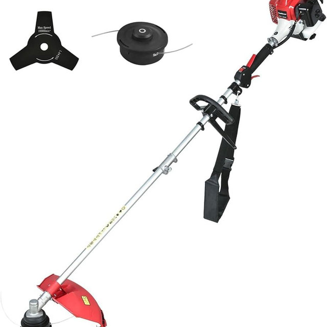 PowerSmart Gas Weed Wacker 2-Cycle 25cc Gas String Trimmer/Edger 16" and 10" Brush Cutter & Shoulder Strap Included