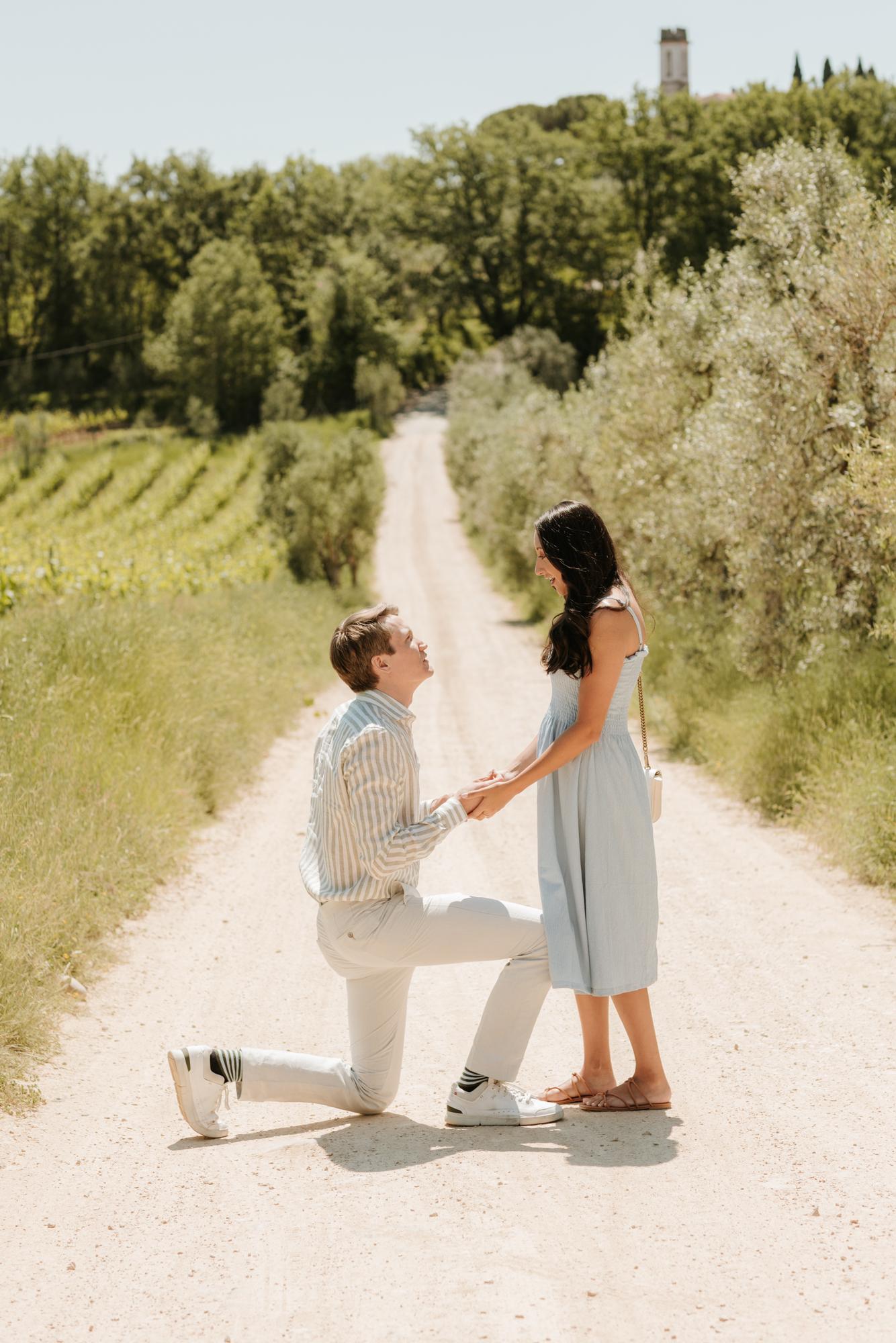Engagement Photos at Corzano e Paterno in Tuscany
