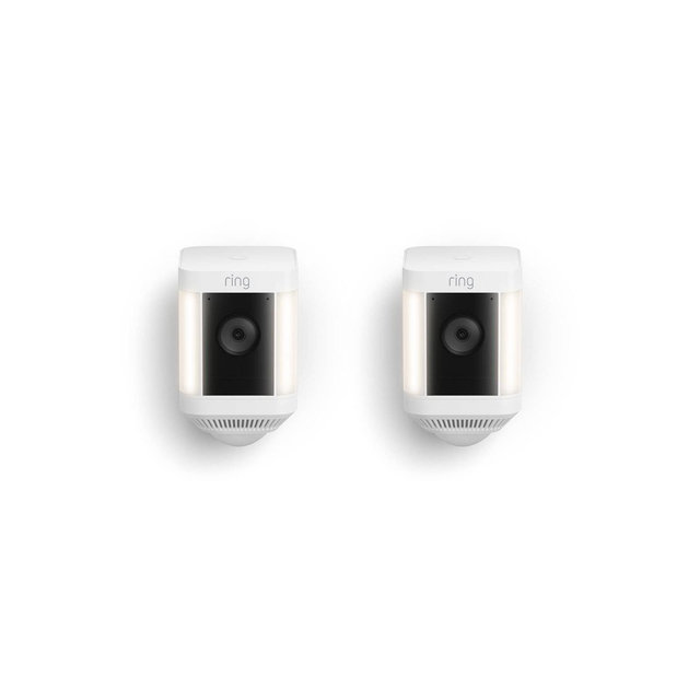 Ring 1080p 2pk Spotlight Cam Plus Security Camera - Battery- White