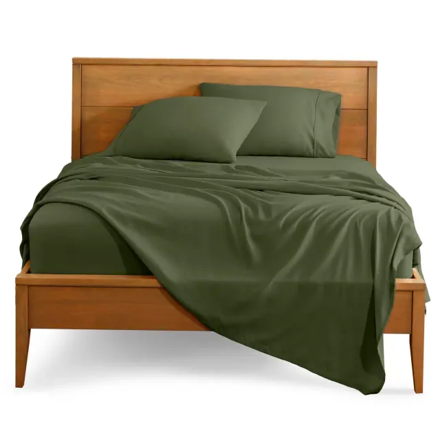 Queen Cypress 4 Piece Ultra-Soft Double Brushed Sheet Set by Bare Home