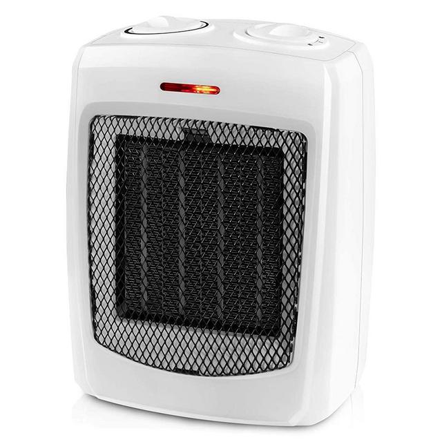 andily Space Heater Electric Heater for Home and Office Ceramic Small Heater with Thermostat, 750W/1500W …