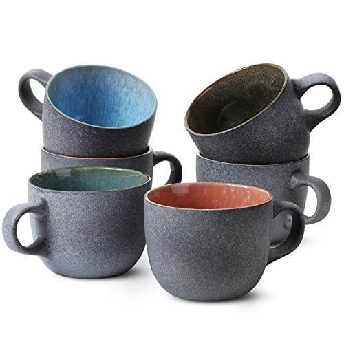 BTaT- Coffee Mug Set, Set of 6, 12 oz(350ml), Coffee Cup Set, Ceramic Coffee Cups, Coffee Mug Ceramic Set, Coffee Cup Sets, Mugs, Coffee Cups, Mugs for Coffee, Coffee Cups Set, Ceramic Coffee Mug