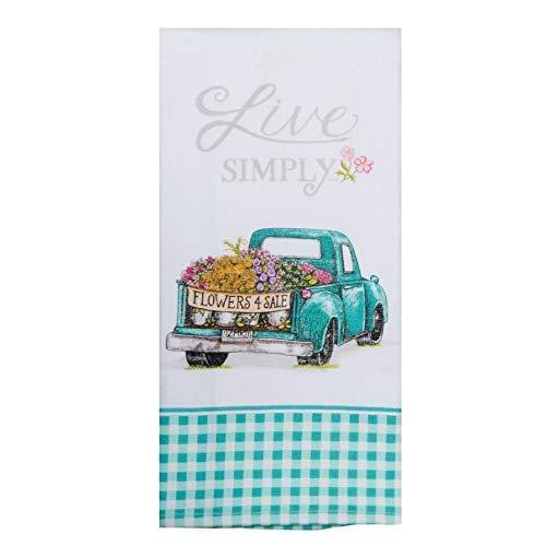 Kay Dee Designs Live Simply Truck Dual Purpose Dish Towel, 16 x 26, Various