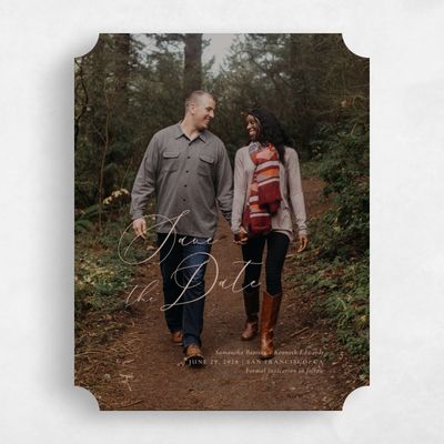 Brown Ticket Wedding Save the Date - Elting Photo