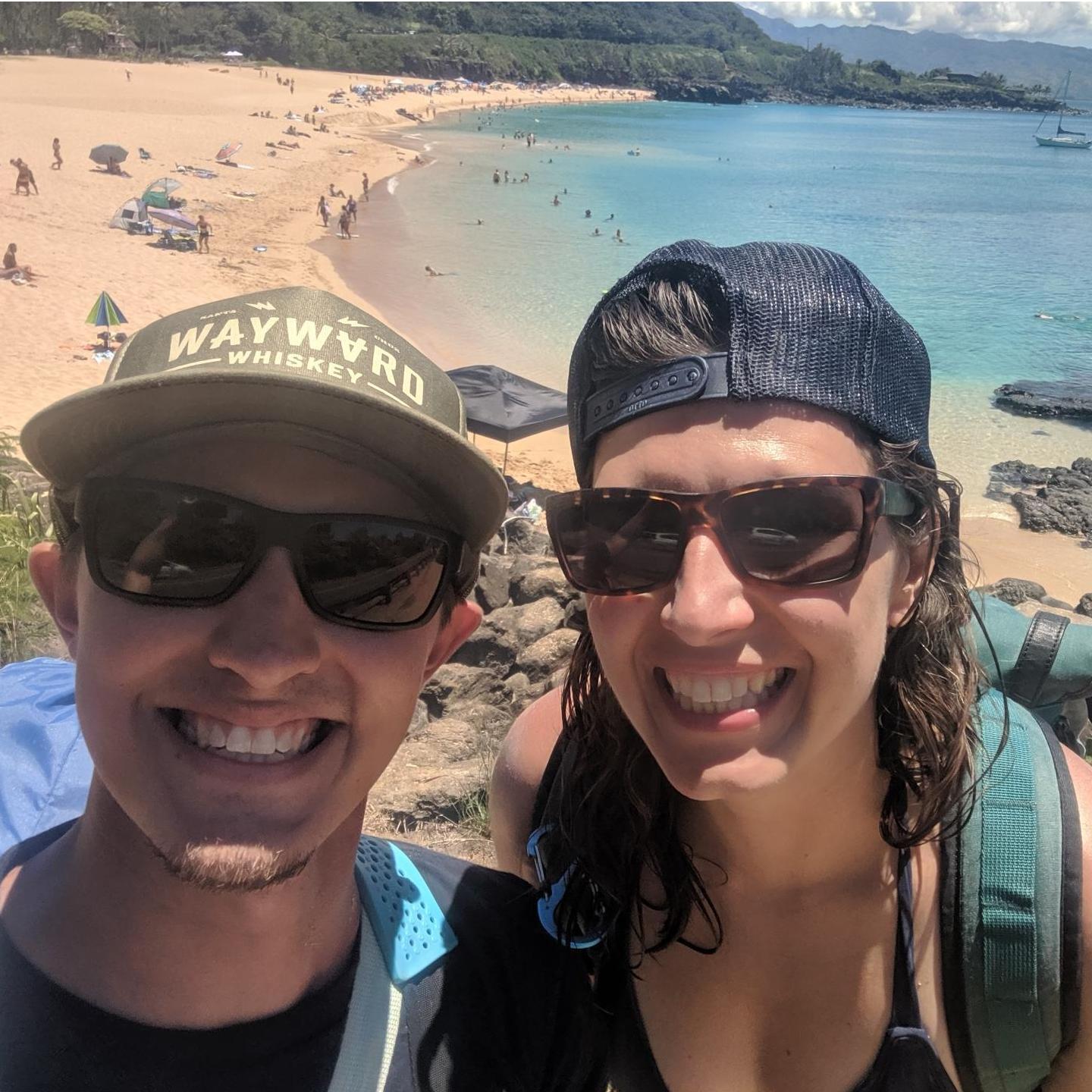Waimea Bay during a calm summer day. One of our favorite places to see XXL waves in the winter!