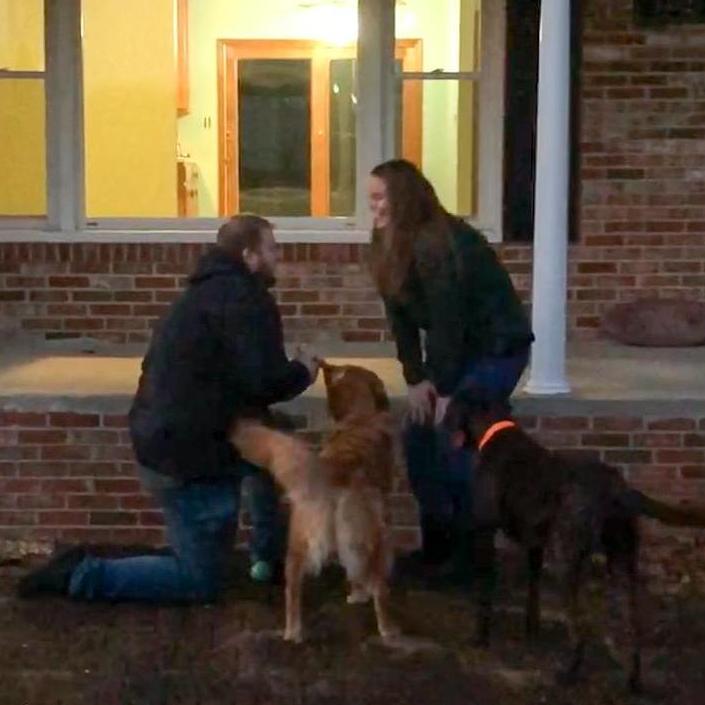 He popped the question on the day we closed on our new home!