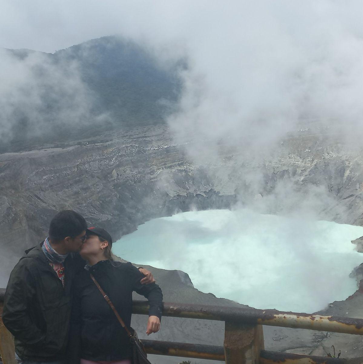 En la cima de un volcán