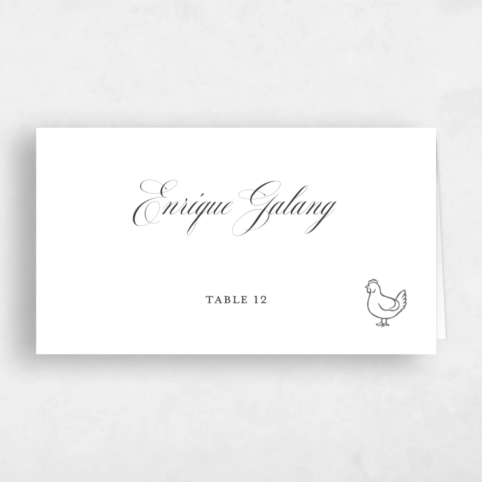 Place Card - Azurite Chicken preview