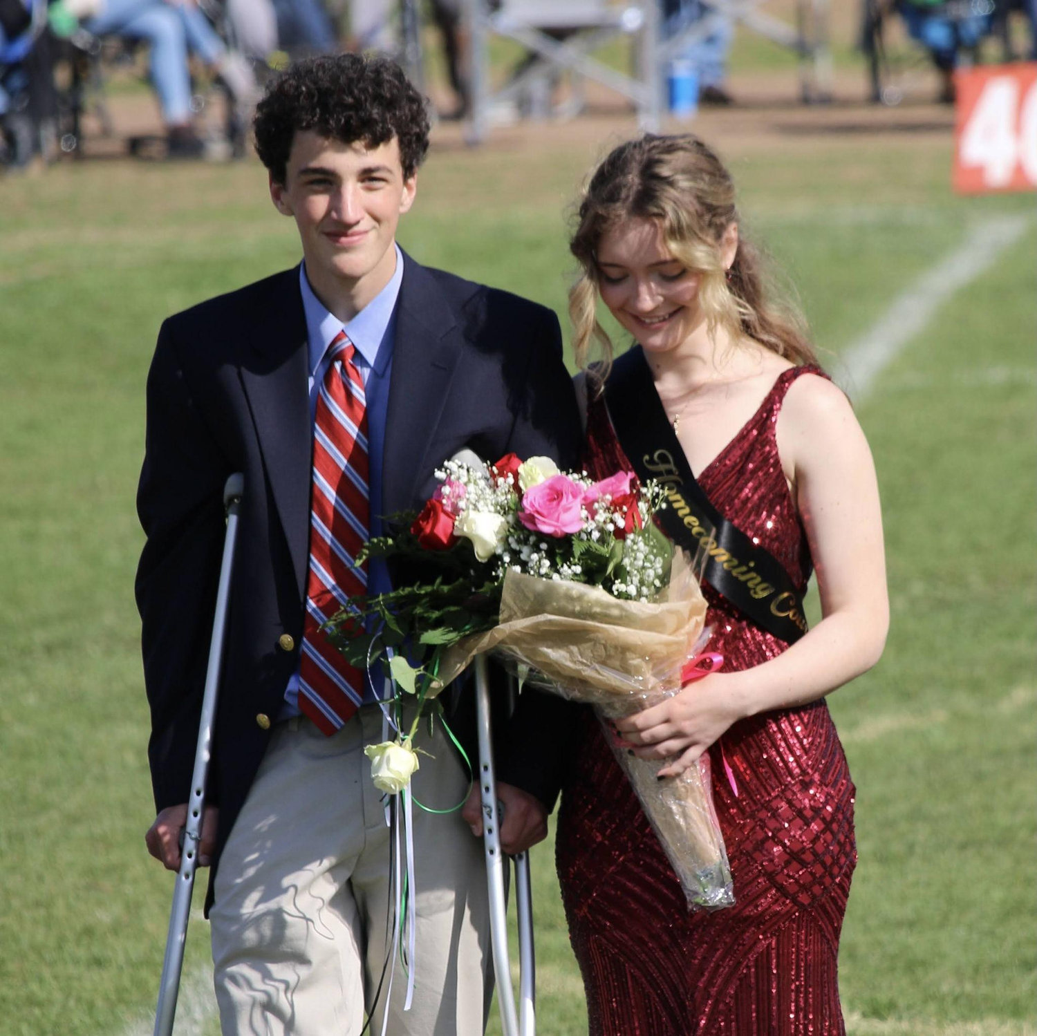 Finally, in September of our senior year of high school, we got together. Marshall broke his leg three days later, but we did end up being the Homecoming Prince and Princess elected by the sophomores!