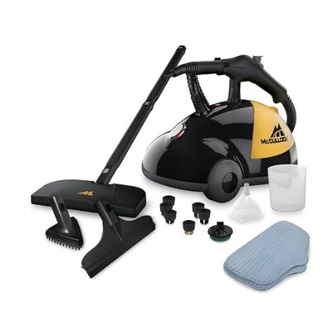 McCulloch MC1275 Heavy-Duty Steam Cleaner, 45 Minute Runtime, 18 Accessories: Mop Head, Brushes, & More - Built for Home, Tile, Grout, Carpet, Furniture, & Personal Car Detailing