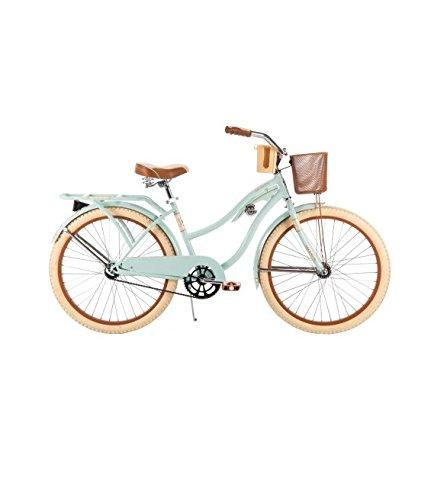 Huffy 24" Women's Nel Lusso Cruiser Bike, 54576, Mint, Wire Basket