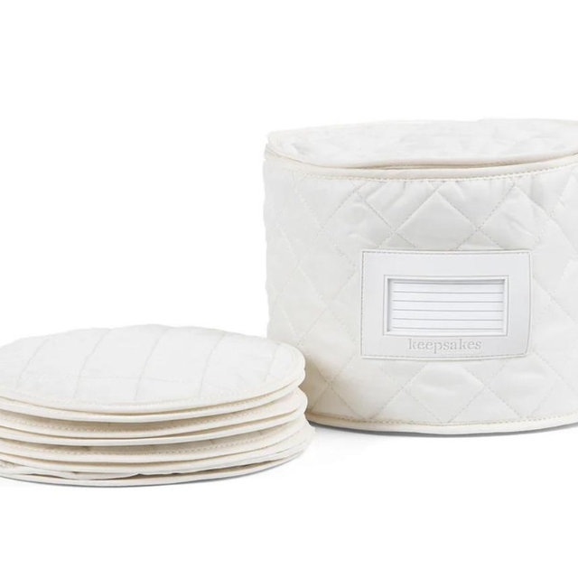 Dish Storage Keepsakes Cream