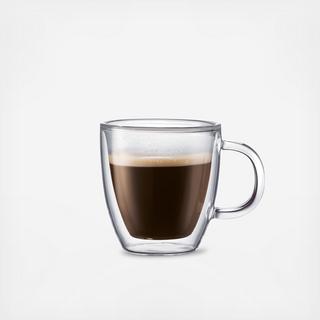 Bistro Double Wall Small Espresso Mug, Set of 2