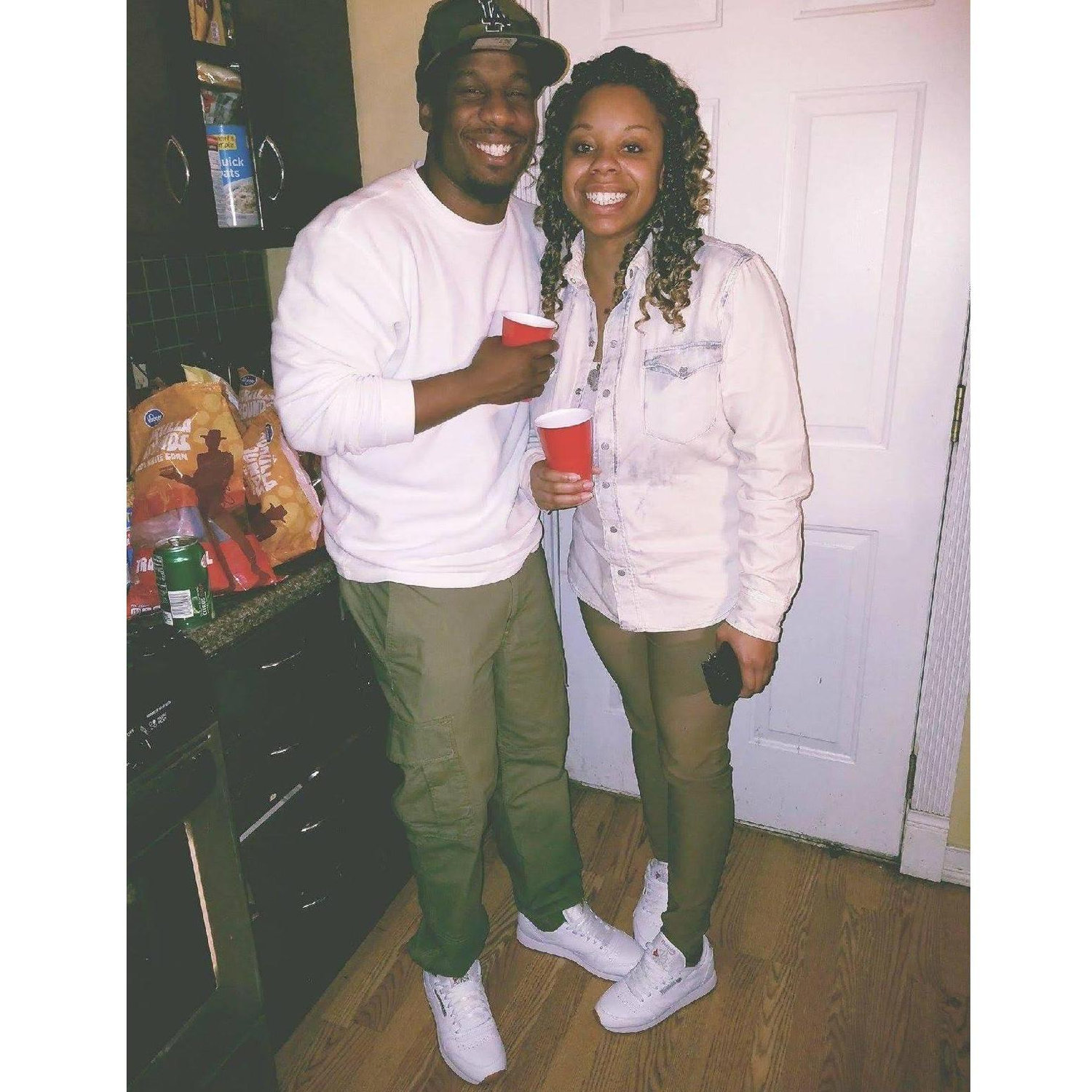 Reebok Classics on our feet & Giggle Juice in our cups lol
