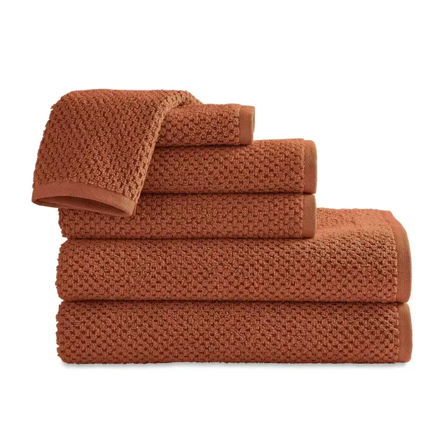Scott Living Terrain 6-Piece Bath Towel Set in Bombay Brown