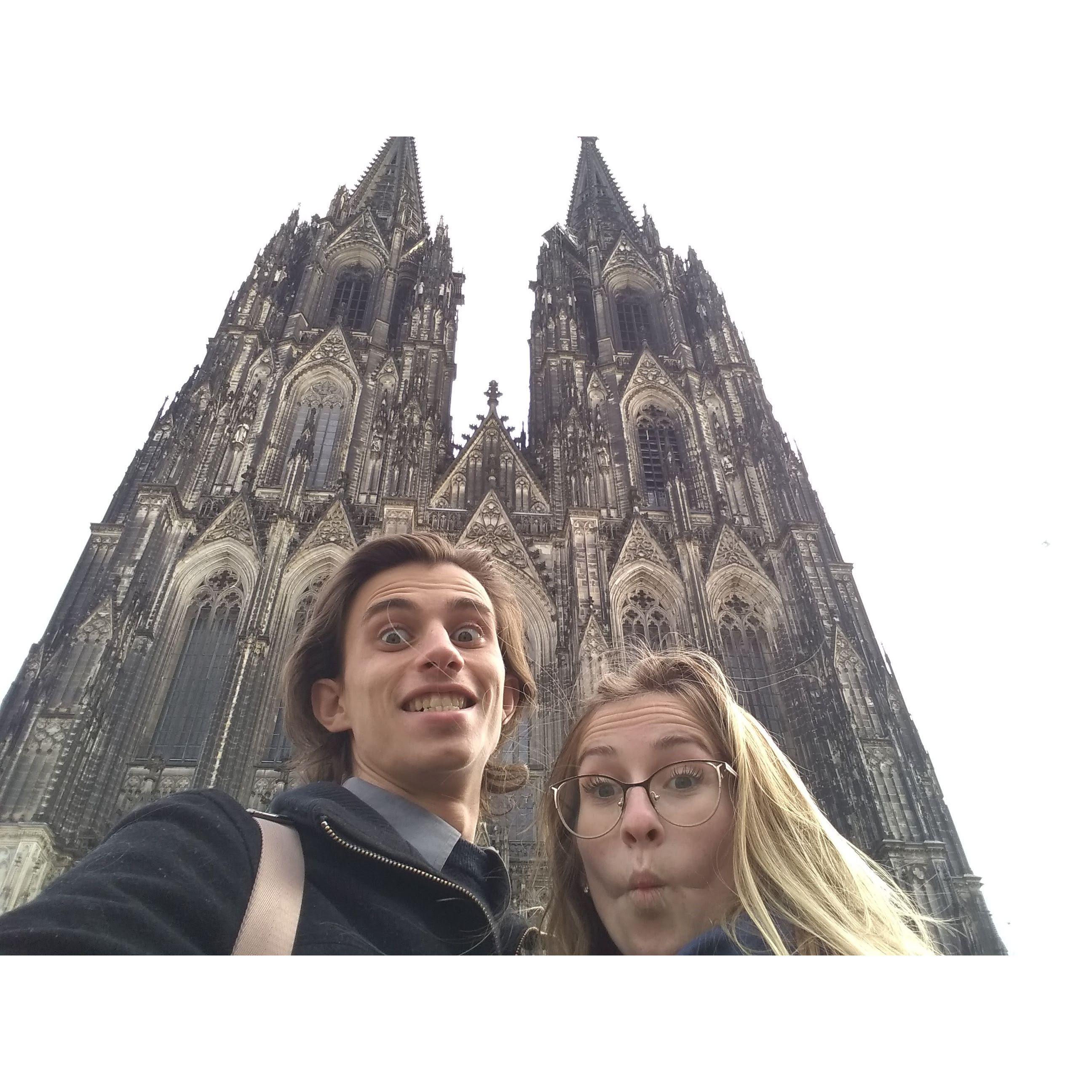 Climbed to the top of the tallest twin-spired church in the world! Cologne Germany