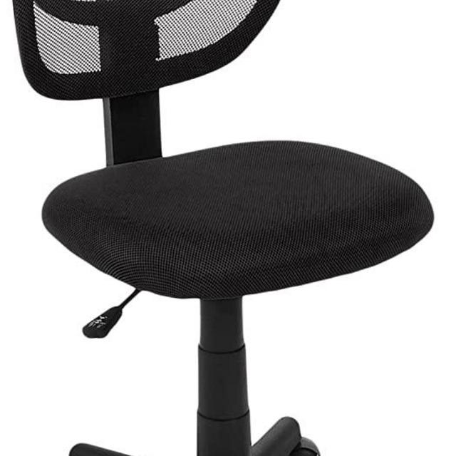 AmazonBasics Low-Back, Upholstered Mesh, Adjustable, Swivel Computer Office Desk Chair, Black