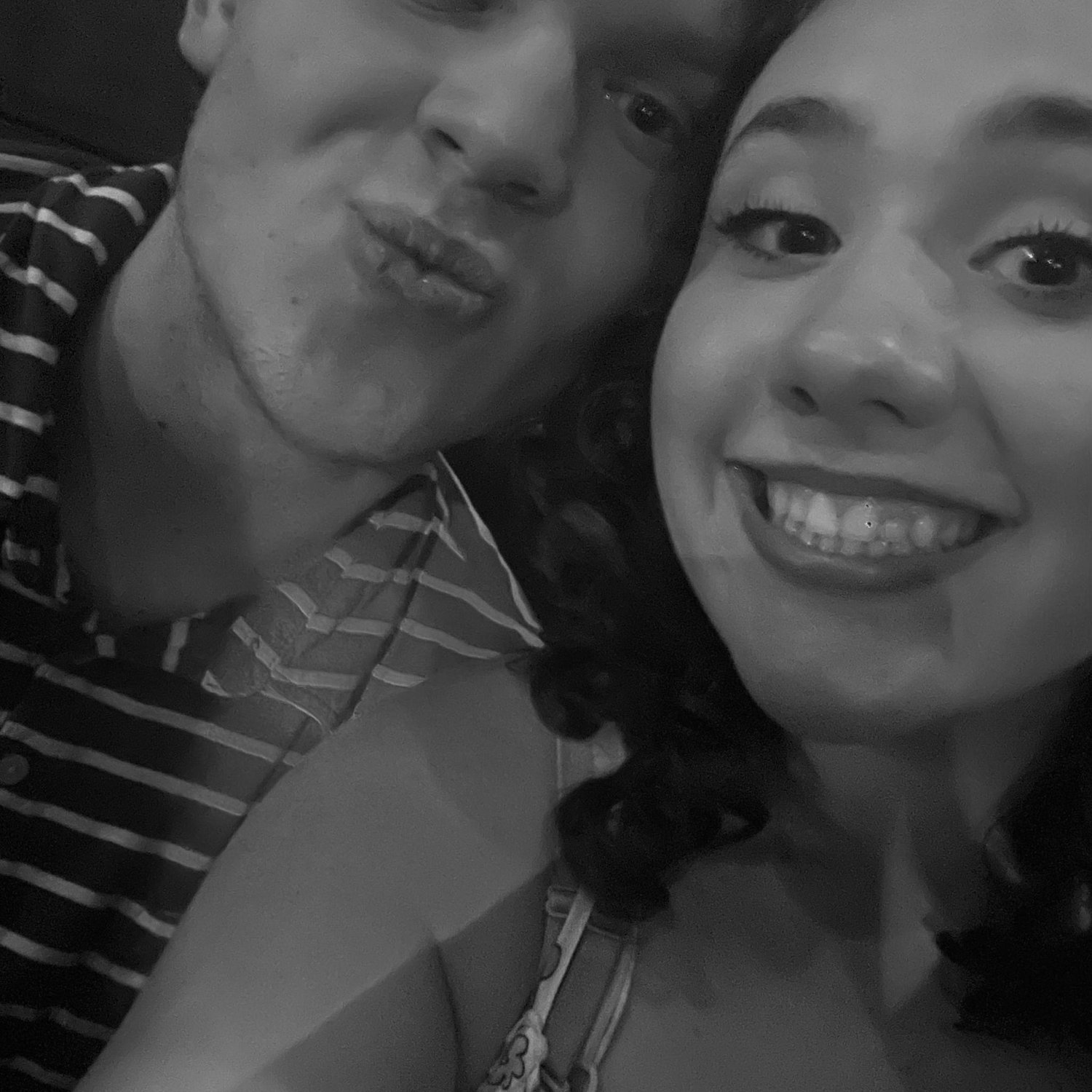 Our first selfie together, before we started dating!