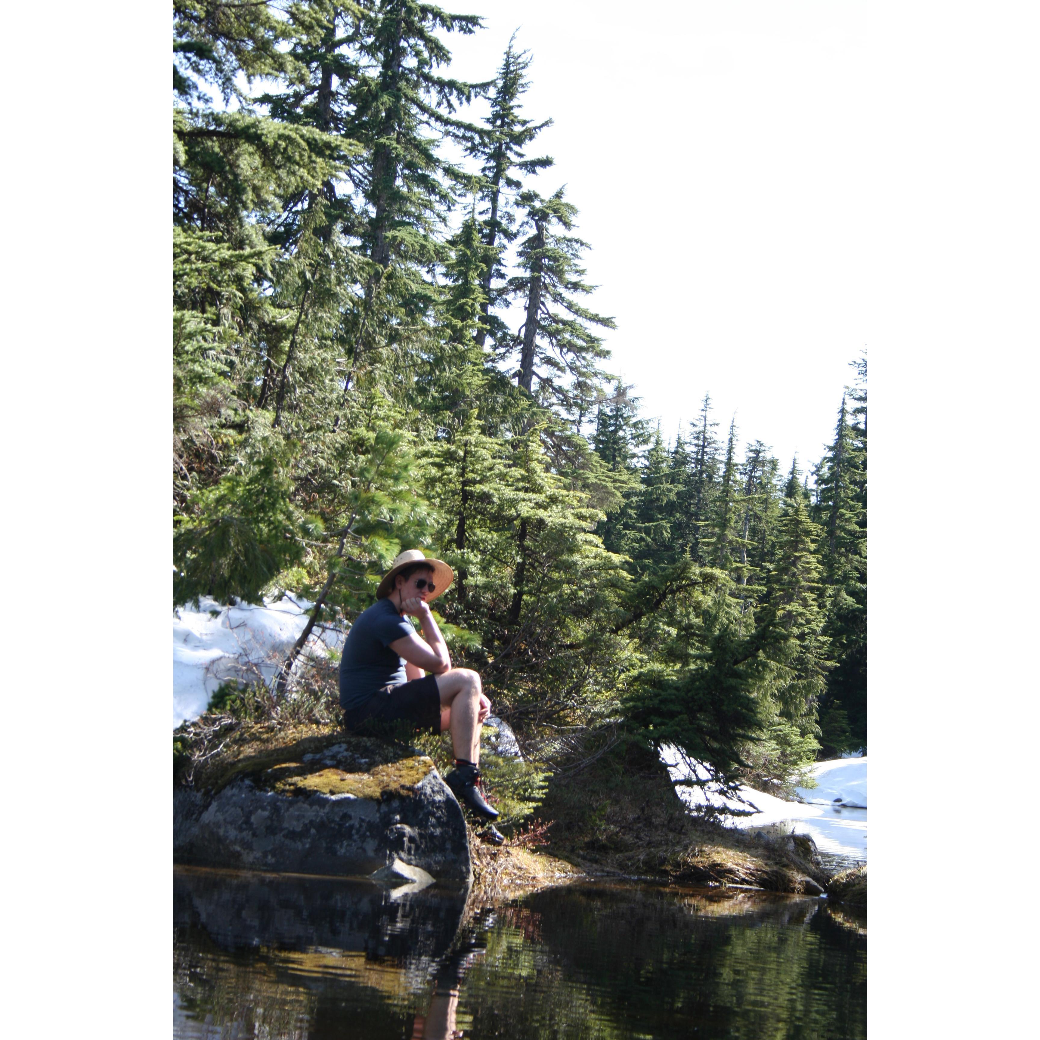 Trevor is always thinking, even on hikes while living in Vancouver BC.