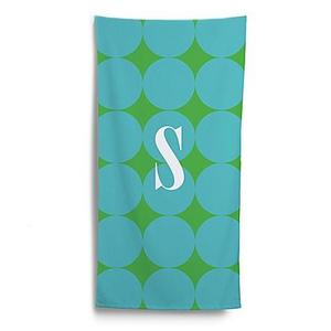 Polka Dots Beach Towel in Blue