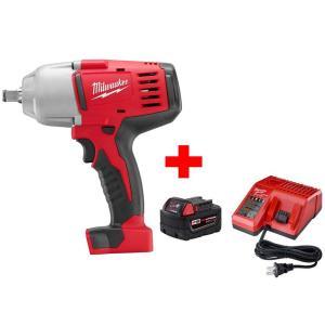 M18 18-Volt Lithium-Ion Cordless 1/2 in. Impact Wrench W/ Friction Ring W/ (1) 5.0Ah Battery and Charger