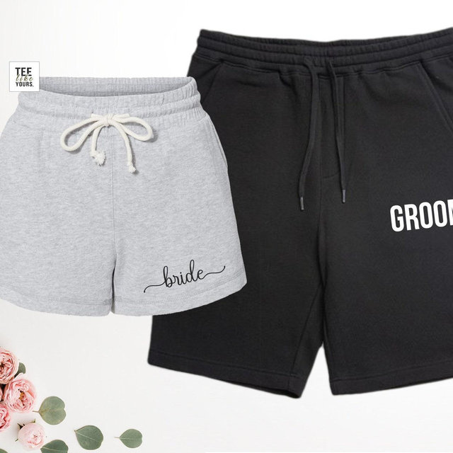 Bride & Groom Matching Shorts: Honeymoon Gift