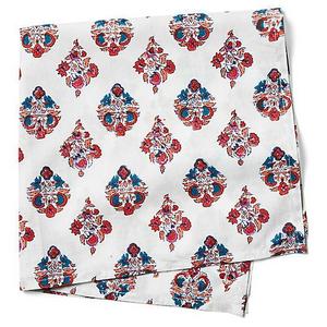 S/4 Priya Dinner Napkins, White/Multi - Linens - Tabletop & Serveware - Decor | One Kings Lane