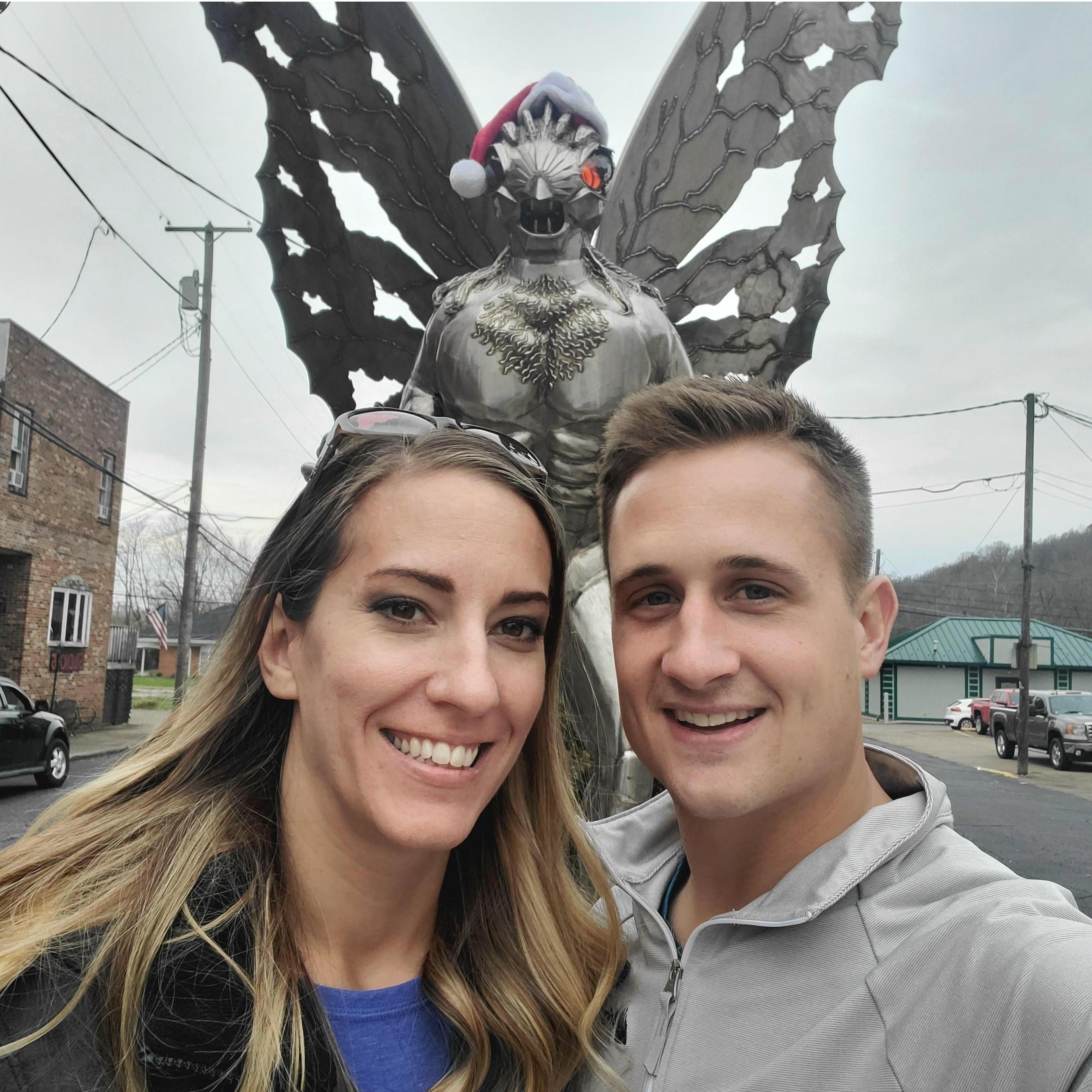 Us with our good friend, Moth Man!
