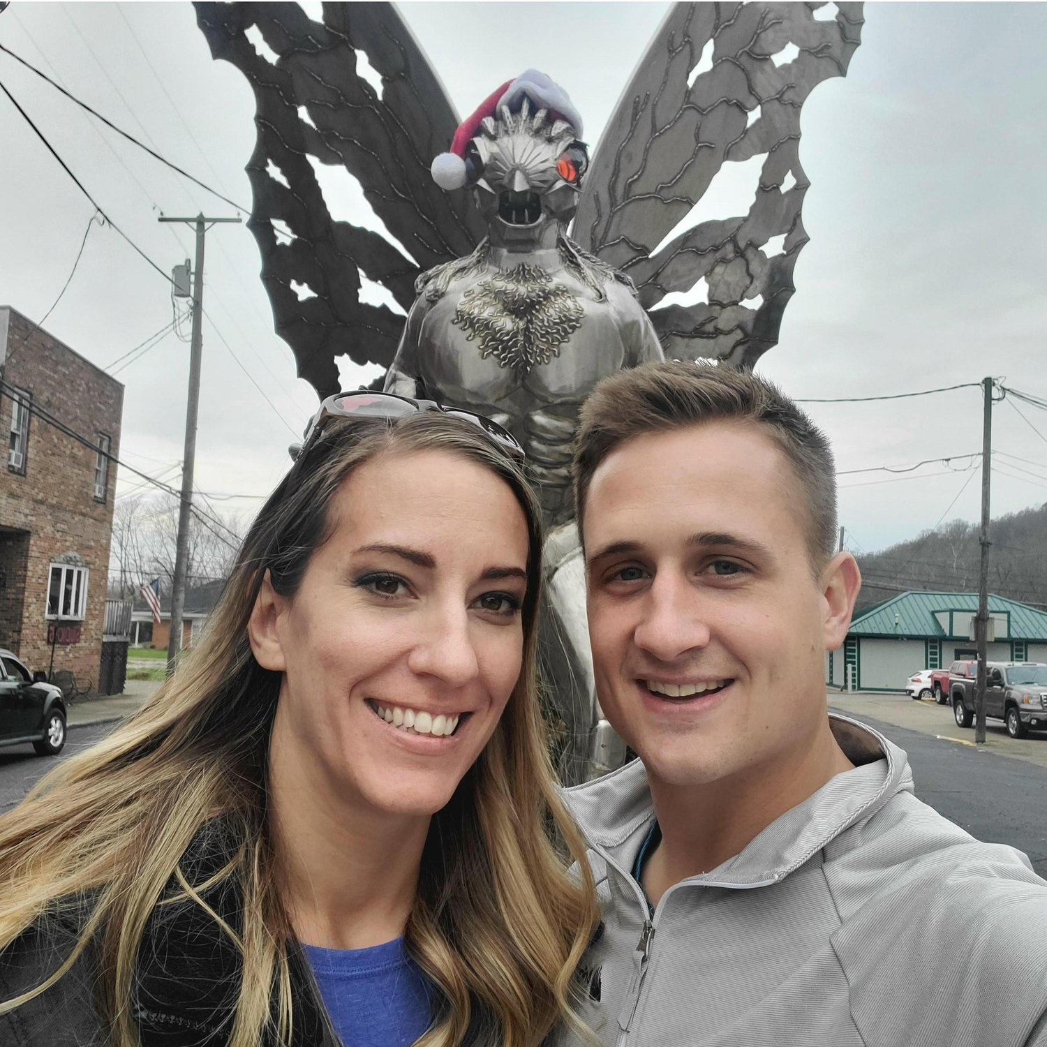 Us with our good friend, Moth Man!