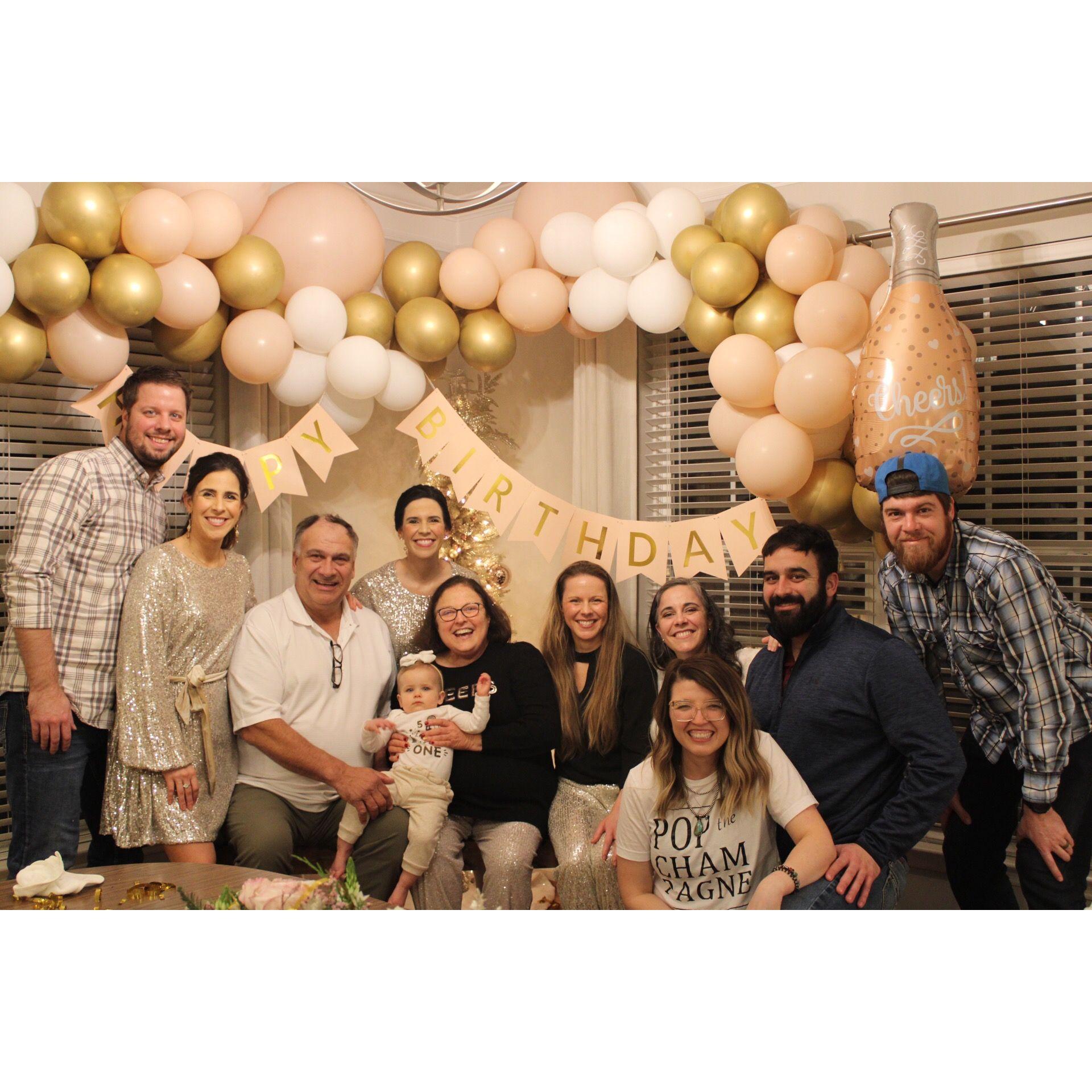 Miss Natalie's first birthday and New Years!