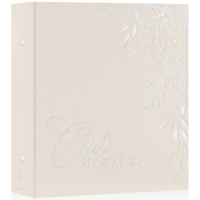 Lanpn Photo Albums 4x6 600 Pockets Slip in, OURMEMORIES Large Capacity Linen Hardcover Photobook Photo Book Holds 600 Vertical horizontal Photos (Beige)