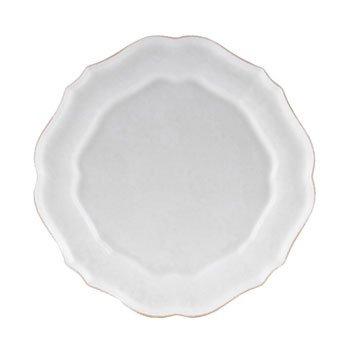 Casafina Impressions Collection Stoneware Ceramic Dinner Plate 11", White