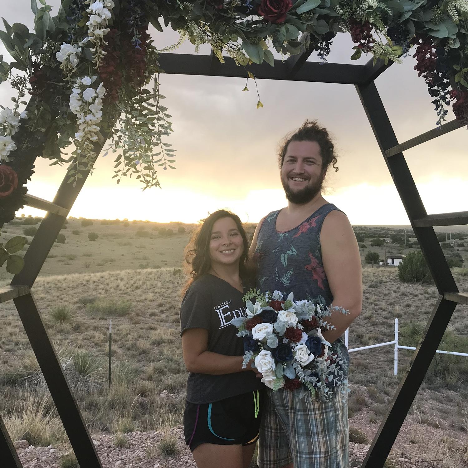 Caught the bouquet! Next in line.