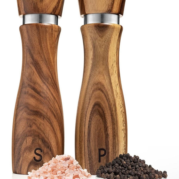 Wooden Salt and Pepper Grinder Set